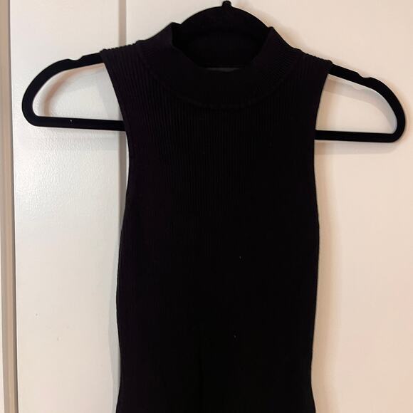 House of Harlow 1960 Black Sleeveless Mock Neck Midi Dress Size XS - Picture 3 of 5